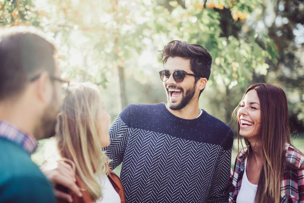 group of friends laughing