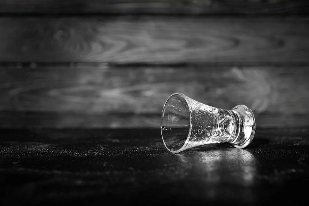 an empty glass