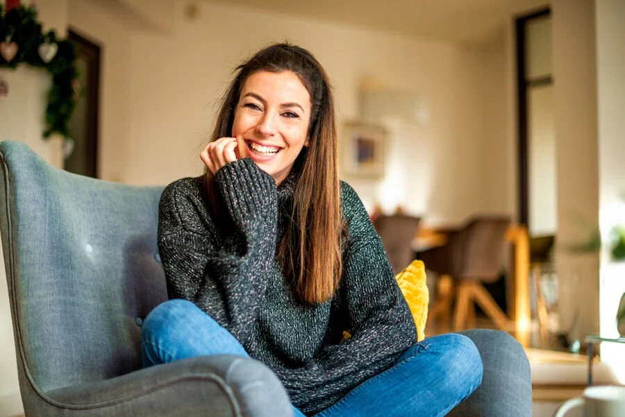 Individual in a sober living home after rehab