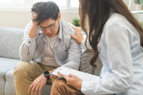 Man Seeking Help From a Therapist for His Ambien Addiction