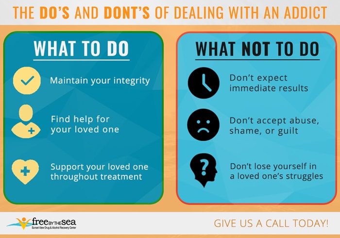 Dos and Don'ts of dealing with an addict