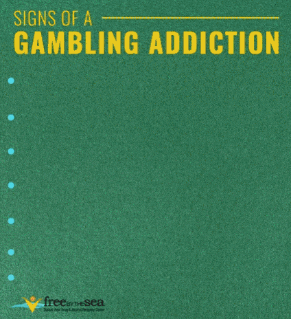 signs of gambling addiction infographic