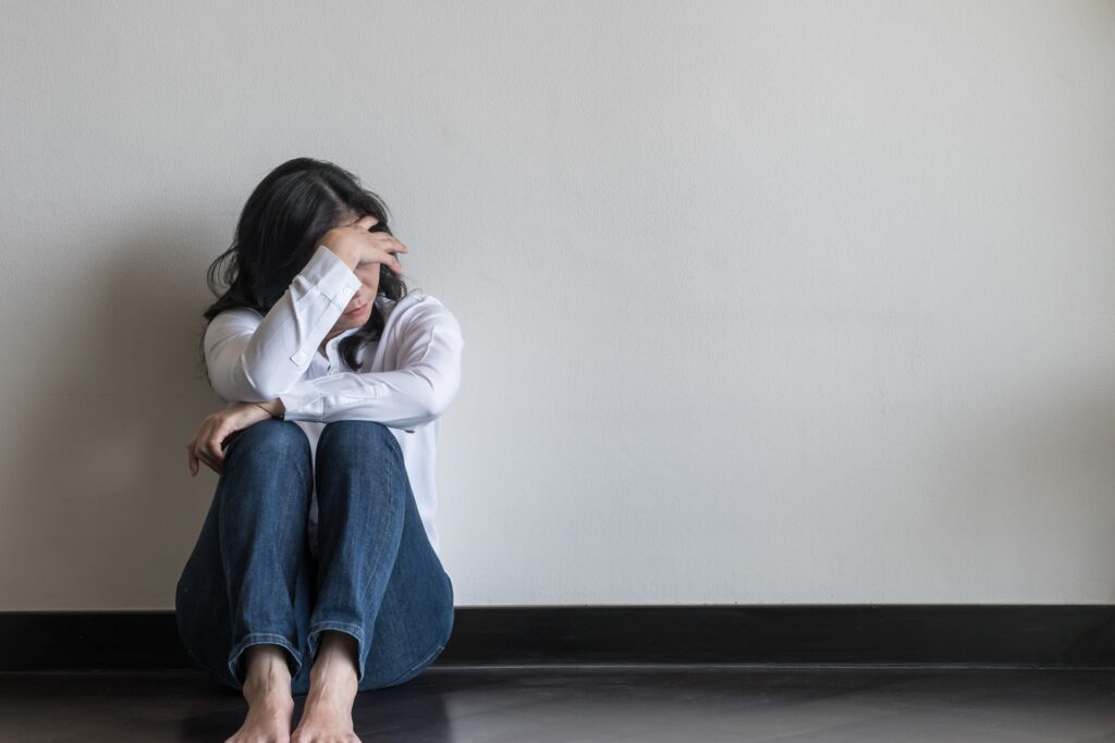 a woman suffering from seasonal depression