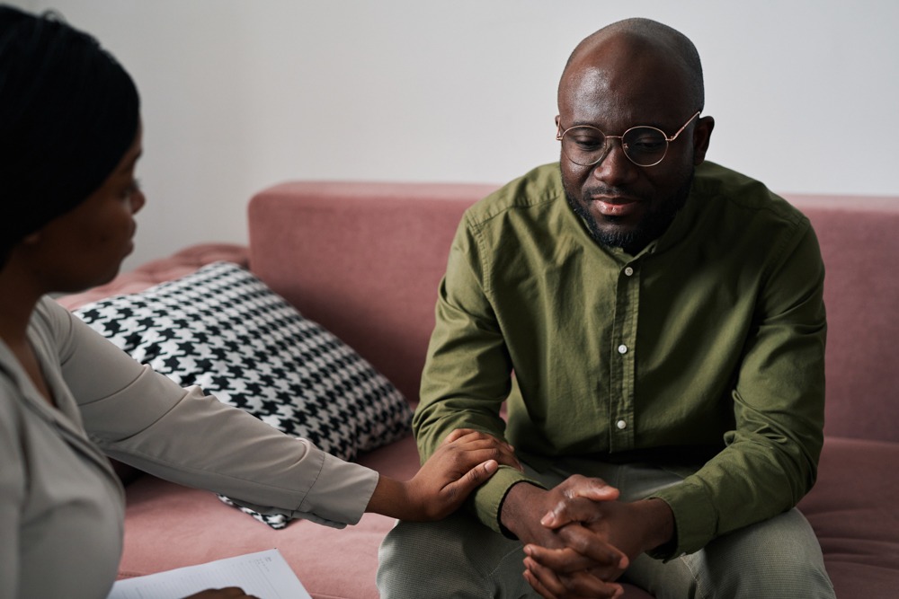 a man in individual therapy
