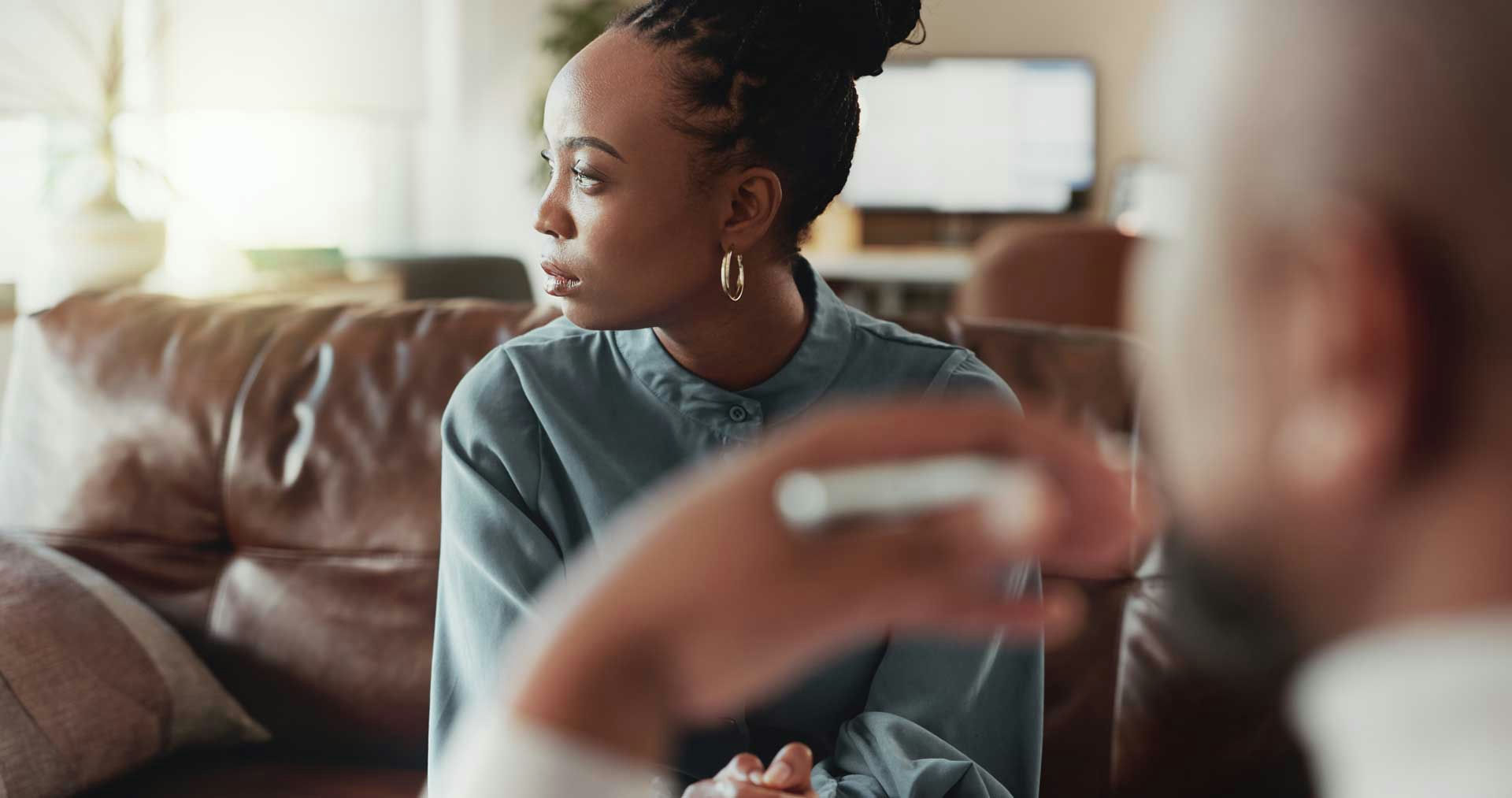 Woman struggling with binge drinking