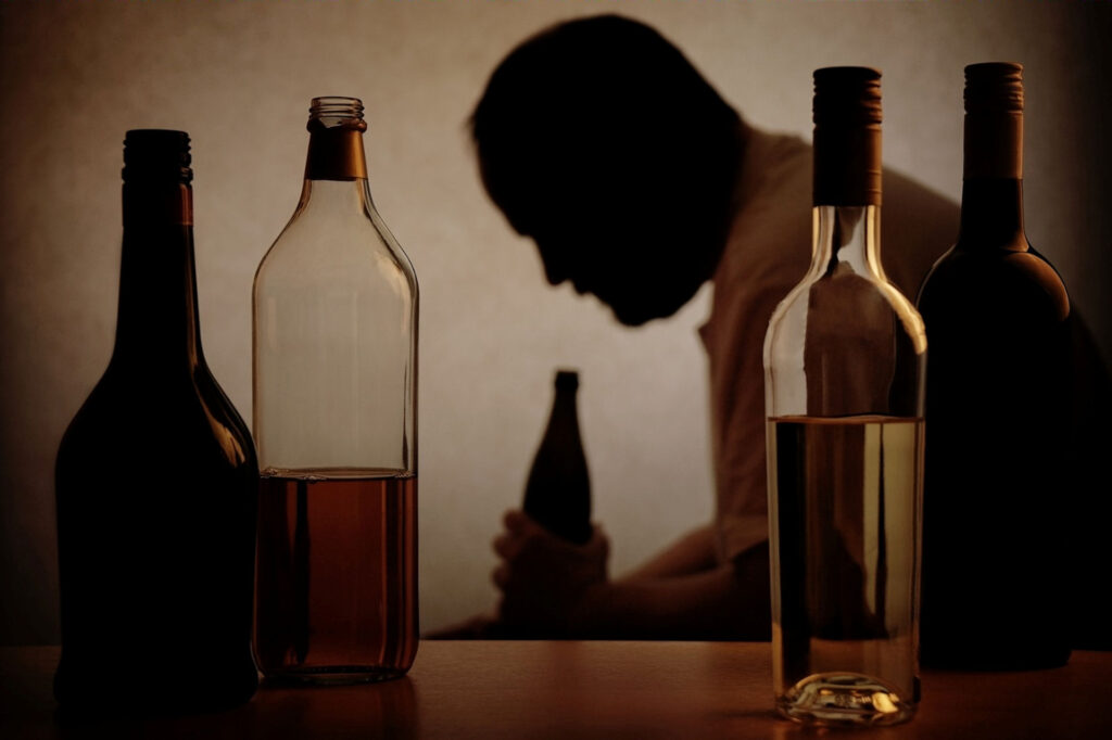 a man about to drink alcohol