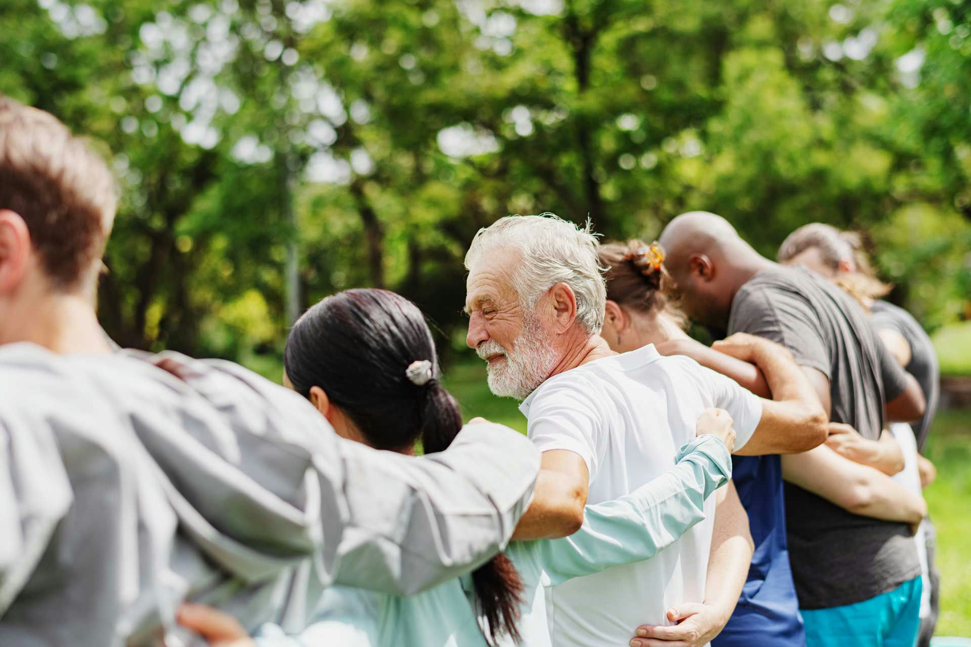 Older adult receiving support for substance abuse treatment in Washington