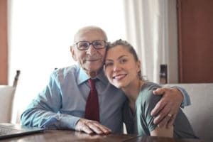 seniormanandyoungwoman
